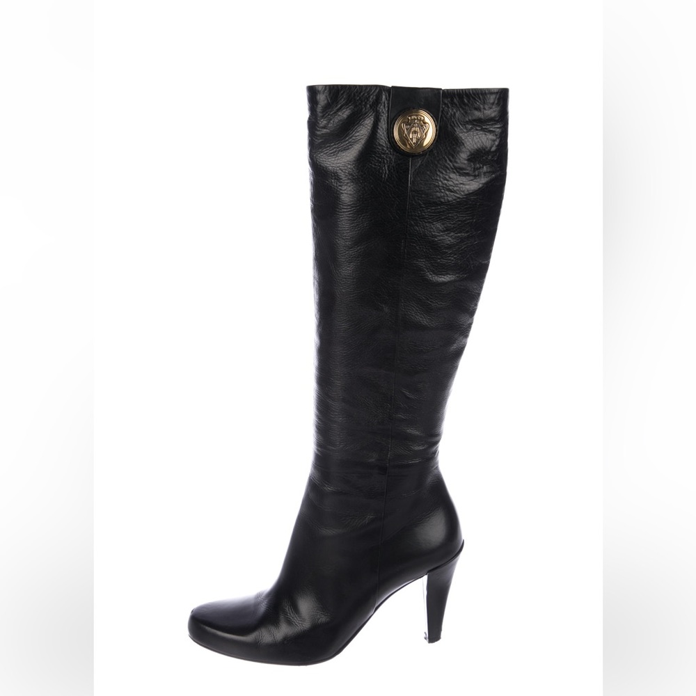 Gucci Hysteria Crest High Heel Boots